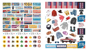 1,000 Stickers: USA (Regional Sticker Books) - duopress [KSIĄŻKA]