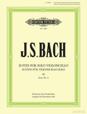 Bach: 6 Solo Cello Suites BWV 1007-1012 Vol.3 (EP238D): Bwv 1012 (Edition Peters) - Johann Sebastian Bach [KSIĄŻKA]