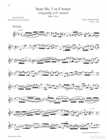 Bach: Suites for Solo Trumpet (EP20029): Transcribed from 6 Suites for Solo Violoncello (Bwv 1007 - 1012) (Edition Peters) - Johann Sebastian Bach [KSIĄŻKA]