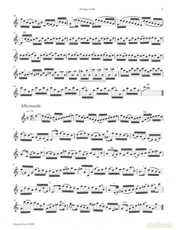 Bach: Suites for Solo Trumpet (EP20029): Transcribed from 6 Suites for Solo Violoncello (Bwv 1007 - 1012) (Edition Peters) - Johann Sebastian Bach [KSIĄŻKA]