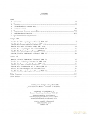 Bach: Suites for Solo Trumpet (EP20029): Transcribed from 6 Suites for Solo Violoncello (Bwv 1007 - 1012) (Edition Peters) - Johann Sebastian Bach [KSIĄŻKA]