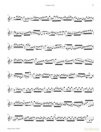 Bach: Suites for Solo Trumpet (EP20029): Transcribed from 6 Suites for Solo Violoncello (Bwv 1007 - 1012) (Edition Peters) - Johann Sebastian Bach [KSIĄŻKA]
