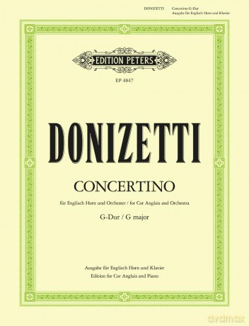 Donizetti: English Horn Concertino in G (EP4847) (Edition Peters) - Raymond Meylan [KSIĄŻKA]