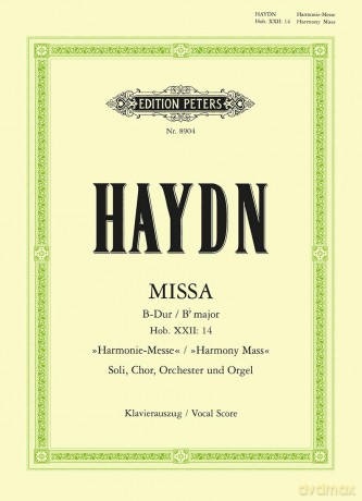 Haydn: Mass in B flat 'Harmony Mass' Hob.XXII/14 (Vocal Score) (EP8904) (Edition Peters) - Joseph Haydn [KSIĄŻKA]