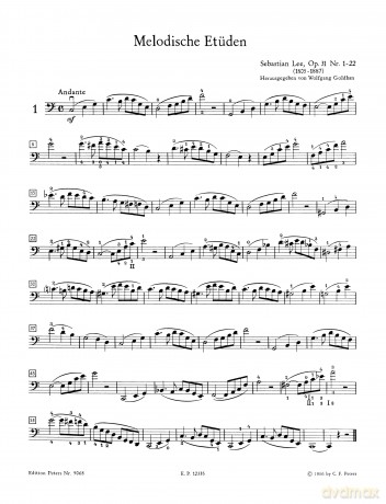Lee: 40 Melodic Studies Op.31 Vol.1 (Cello) (EP9068A) - Sebastian Lee [KSIĄŻKA]