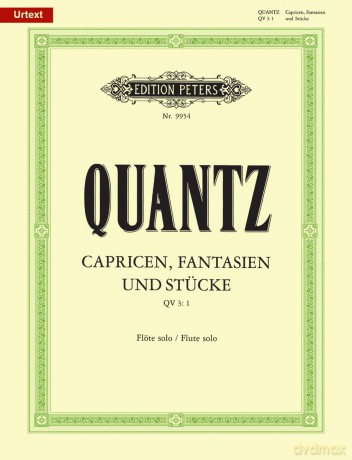 Quantz: Caprices, Fantasies and Pieces (Flute Solo) (EP9954) (Edition Peters) - Johann Joachim Quantz [KSIĄŻKA]