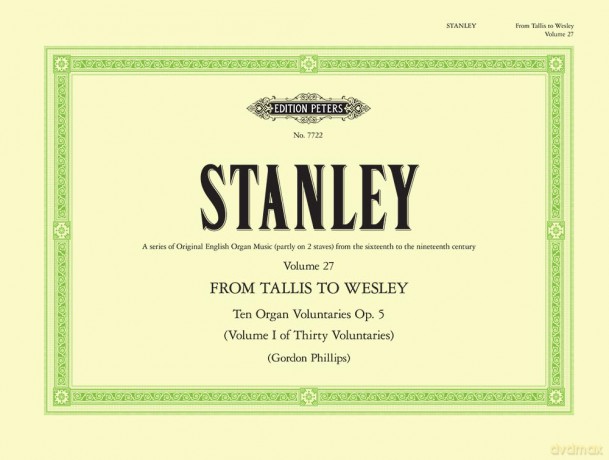 Stanley: 10 Voluntaries Op.5 (Organ) (EP7722) - John Stanley [KSIĄŻKA]