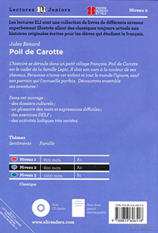 Poil de carotte (Lectures Eli Juniors Niveau 2 A2): Poil de carotte + downloadable audio - Jules Renard [KSIĄŻKA]