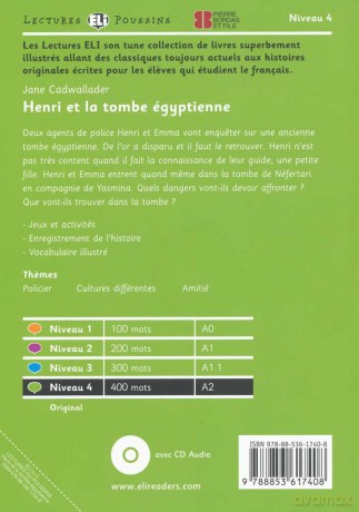 Young ELI Readers - French: Henri et la tombe egyptienne + Video Multi-ROM: Henri et la tombe egyptienne + downloadable multim - Jane Cadwallader [KSIĄŻKA]