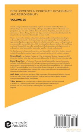 Climate Change and Social Responsibility: 25 (Developments in Corporate Governance and Responsibility, 25) - Rubee Singh [KSIĄŻKA]
