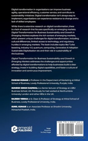 Digital Transformation for Business Sustainability and Growth in Emerging Markets - Sumesh Dadwal [KSIĄŻKA]