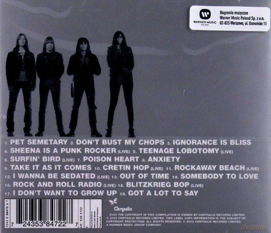 The Ramones: Best Of Chrysalis Years [CD]