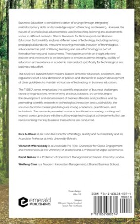 Ethical Standards for Technological and Business Education Sustainability (Technological Innovation and Sustainability for Business Competitive Advantage) - Esra AlDhaen [KSIĄŻKA]