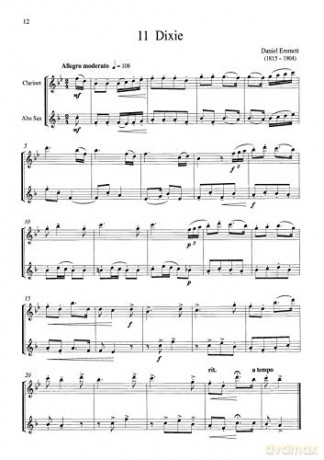 Two by Two (clarinet and alto saxophone): Mixed Ability Duets for Clarinet and Alto Saxophone (Two Thumbs Up!) - Various [KSIĄŻKA]
