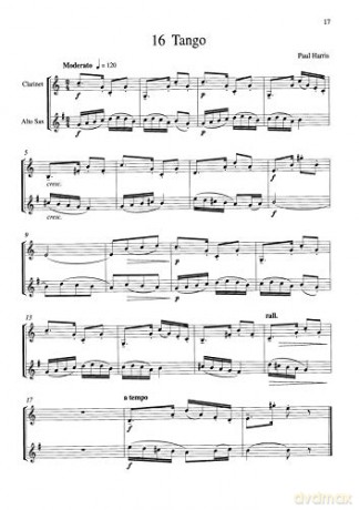 Two by Two (clarinet and alto saxophone): Mixed Ability Duets for Clarinet and Alto Saxophone (Two Thumbs Up!) - Various [KSIĄŻKA]