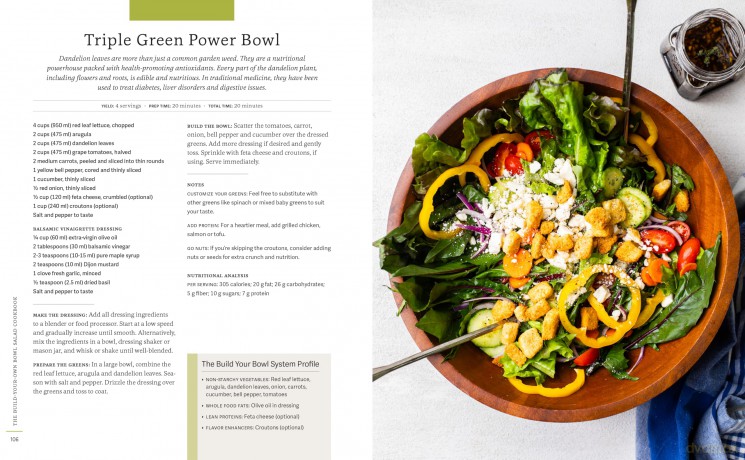 The Build Your Bowl Salad Cookbook: 75 Recipes for Healthy Salad Bowls to Support Everyday Wellness - Nina Cherie Franklin [KSIĄŻKA]