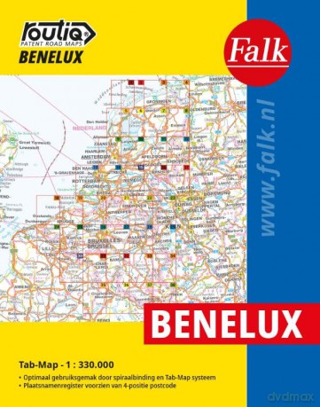 Benelux Routiq (Falkplan wegenatlas) [KSIĄŻKA]