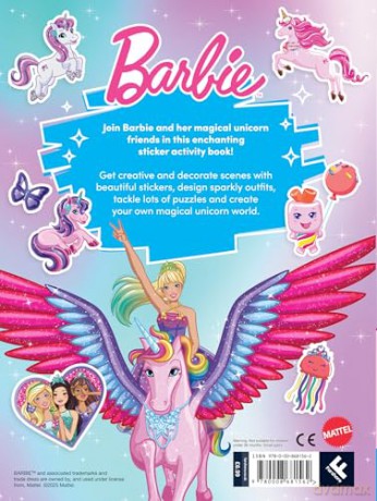 Barbie Unicorn Magic Sticker Activity Book: Magical sticker activities, puzzles and scenes - the perfect gift for Barbie fans! - Barbie [KSIĄŻKA]