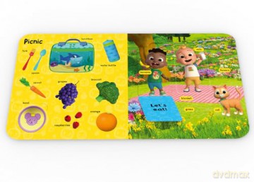 CoComelon First 100 Words Lift-the-Flap Book: A fun early learning board book with lots of flaps to lift! Perfect gift for children aged 1, 2, 3 years - Cocomelon [KSIĄŻKA]