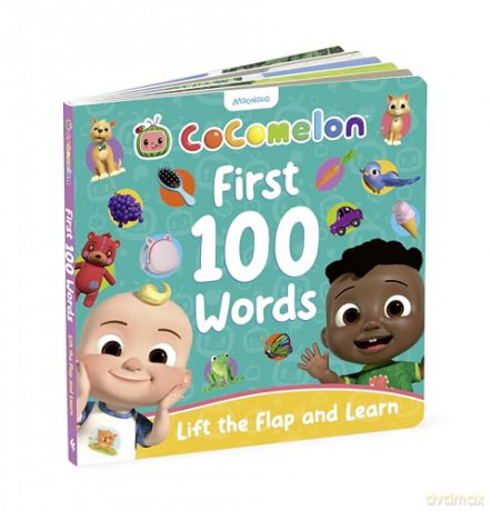 CoComelon First 100 Words Lift-the-Flap Book: A fun early learning board book with lots of flaps to lift! Perfect gift for children aged 1, 2, 3 years - Cocomelon [KSIĄŻKA]