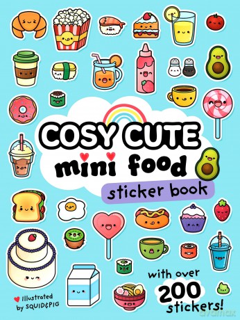 Cosy Cute Mini Food Sticker book: New for 2025! A super kawaii sticker book for kids from 5 and up. - Cosy Cute [KSIĄŻKA]