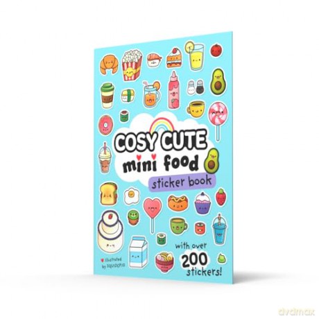 Cosy Cute Mini Food Sticker book: New for 2025! A super kawaii sticker book for kids from 5 and up. - Cosy Cute [KSIĄŻKA]
