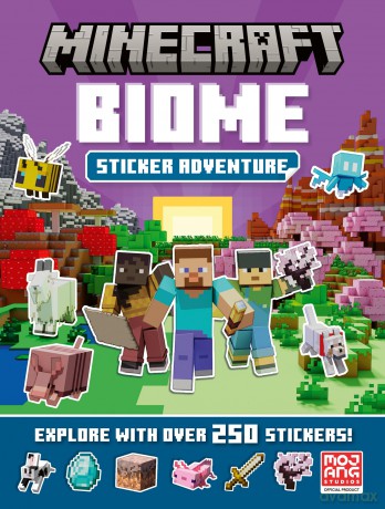 Minecraft Biome Adventure Sticker Book: Explore the world of Minecraft in a brand-new official sticker activity book for kids who love gaming activities! - Mojang AB [KSIĄŻKA]