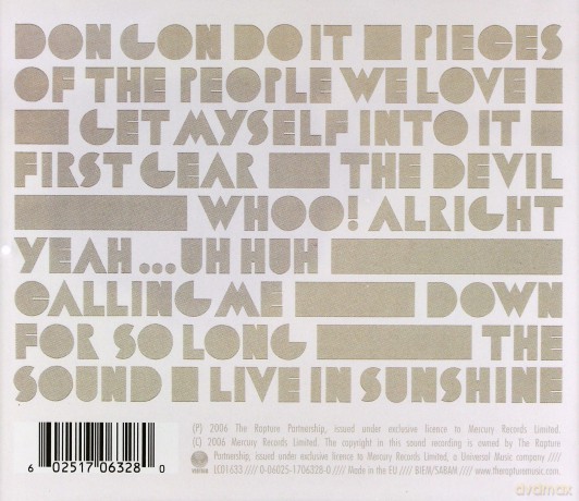The Rapture: Pieces Of The People We Love [CD]