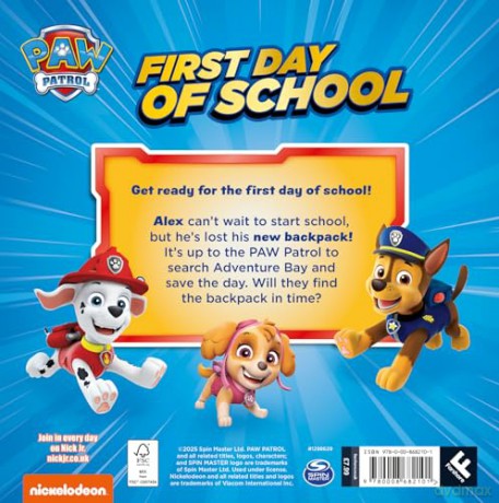 PAW Patrol First Day of School Picture Book: The perfect gift for little PAW Patrol fans starting school! - Paw Patrol [KSIĄŻKA]
