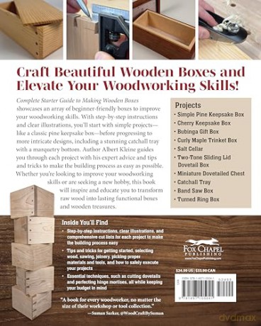 Complete Starter Guide to Making Wooden Boxes: Learn to Craft Beautiful and Practical Containers for Everyday Use - Albert Kleine [KSIĄŻKA]