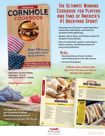 Official Cornhole Cookbook: 115 Epic Recipes: Cornhole History, Fun Facts, and Winning Tips! - Hallie Clark [KSIĄŻKA]