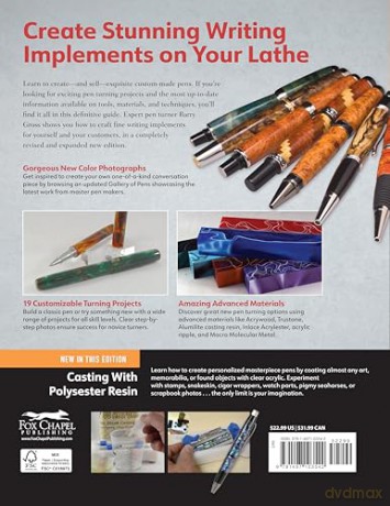 Pen Turner's Workbook, 4th Edition Revised and Expanded: Making Pens from Simple to Stunning Using Wood and Resin - Barry Gross [KSIĄŻKA]
