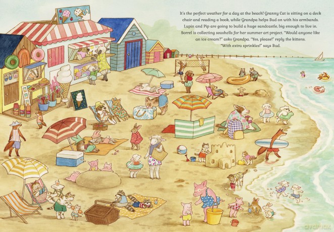 Cat Family Four Seasons: A Lift-the-Flap Book (with over 140 flaps) (The Cat Family) - Lucy Brownridge [KSIĄŻKA]
