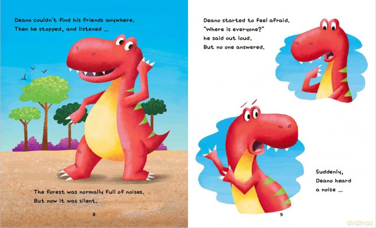 Running from Rex: A Dinosaur Story about Being Brave - Damian Harvey [KSIĄŻKA]