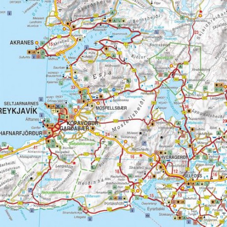 Iceland Road Map 1:400 000: Ring Road - Golden Circle - Freytag and Berndt [KSIĄŻKA]