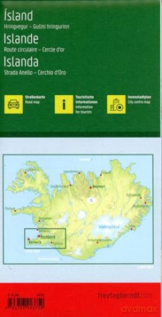 Iceland Road Map 1:400 000: Ring Road - Golden Circle - Freytag and Berndt [KSIĄŻKA]