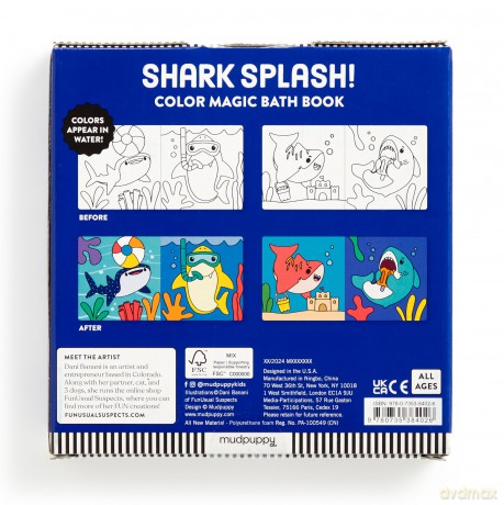 Shark Splash! Color Magic Bath Book - Mudpuppy [KSIĄŻKA]
