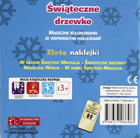 Świąteczne drzewko. Złote naklejki [KSIĄŻKA]