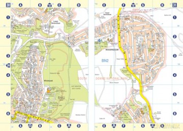 Brighton and Worthing A-Z Street Atlas: Accurate street map for easy navigation - A-Z Maps [KSIĄŻKA]