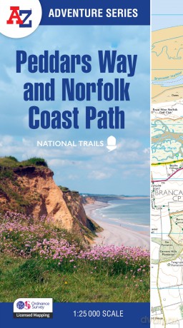 Peddars Way and Norfolk Coast Path: with Ordnance Survey mapping (A -Z Adventure Series) - A-Z Maps [KSIĄŻKA]