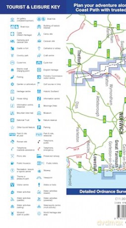 Peddars Way and Norfolk Coast Path: with Ordnance Survey mapping (A -Z Adventure Series) - A-Z Maps [KSIĄŻKA]