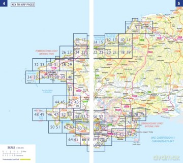 Pembrokeshire Coast Path: with Ordnance Survey mapping (A -Z Adventure Series) - A-Z Maps [KSIĄŻKA]