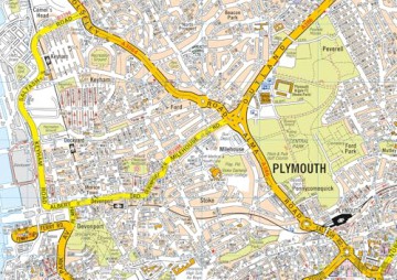 Plymouth A-Z Pocket Street Map: Accurate street map for easy navigation - A-Z Maps [KSIĄŻKA]