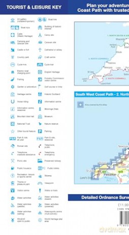 South West Coast Path 2 - North Cornwall: with Ordnance Survey mapping (A -Z Adventure Series) - A-Z Maps [KSIĄŻKA]