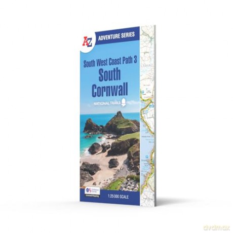 South West Coast Path 3 - South Cornwall: with Ordnance Survey mapping (A -Z Adventure Series) - A-Z Maps [KSIĄŻKA]