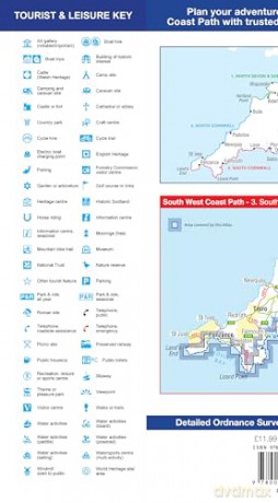 South West Coast Path 3 - South Cornwall: with Ordnance Survey mapping (A -Z Adventure Series) - A-Z Maps [KSIĄŻKA]