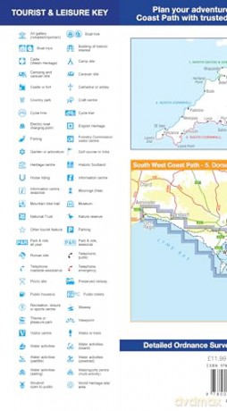 South West Coast Path 5 - Dorset: with Ordnance Survey mapping (A -Z Adventure Series) - A-Z Maps [KSIĄŻKA]