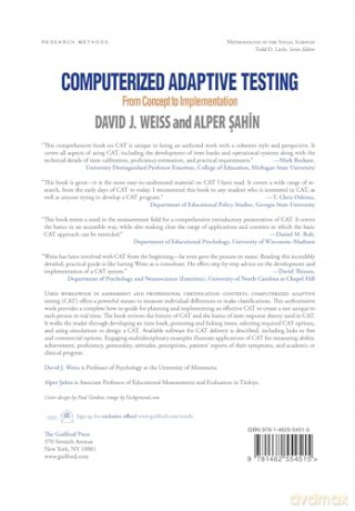 Computerized Adaptive Testing: From Concept to Implementation (Methodology in the Social Sciences) - David J. Weiss [KSIĄŻKA]