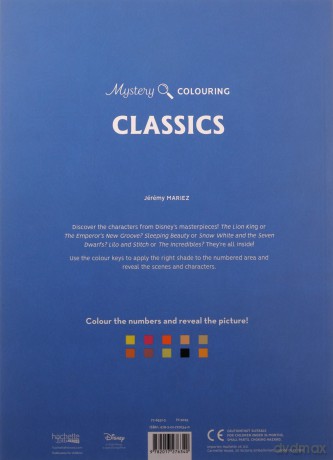 Mystery Colouring - Classics: Reveal iconic Disney characters with colour by number - Jerémy Mariez [KSIĄŻKA]
