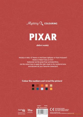 Mystery Colouring - Pixar: Reveal iconic Disney characters with colour by number - Jerémy Mariez [KSIĄŻKA]